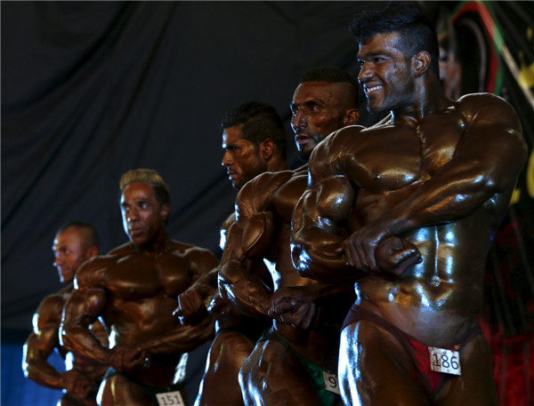 Strongmen compete in Afghanistan bodybuilding contest