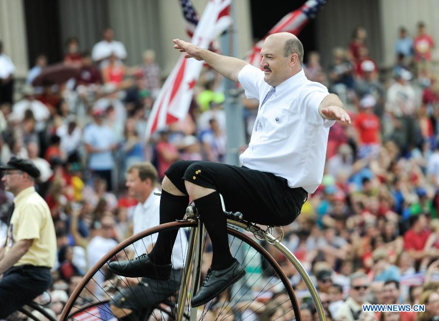 People take part in Independence Day parade in Washington