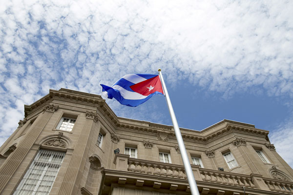 Cuban flag raised at Washington embassy as ties restored