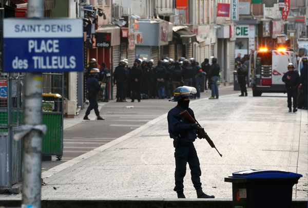 Two die in police raid targetting suspected Paris attack mastermind