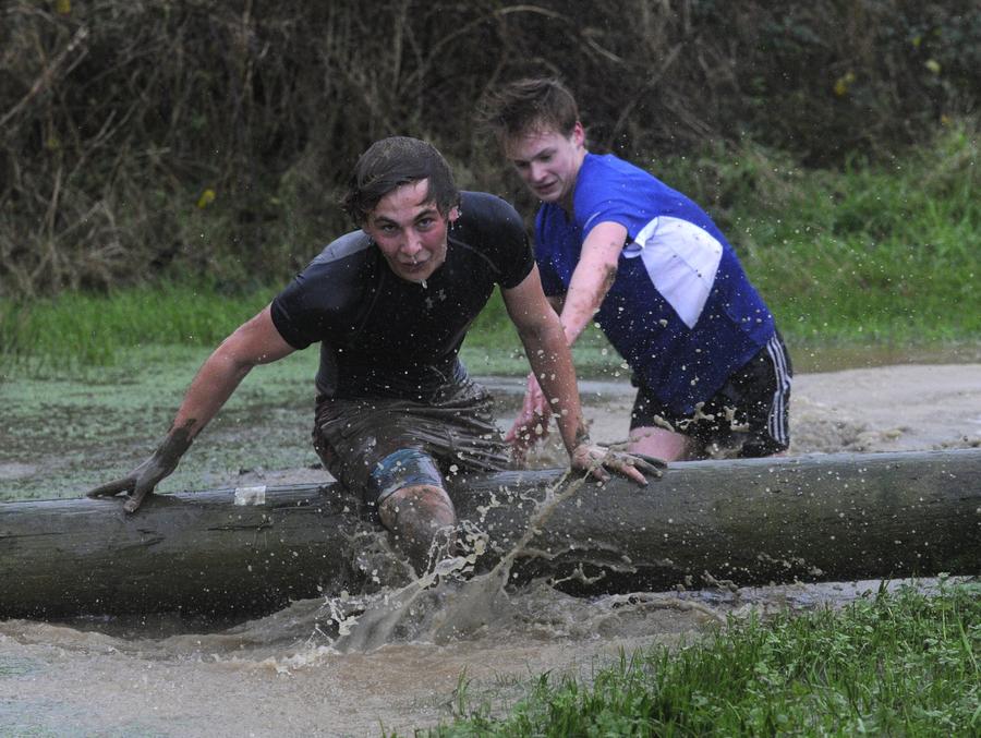 Brave competitors swamp in Christmas mud run