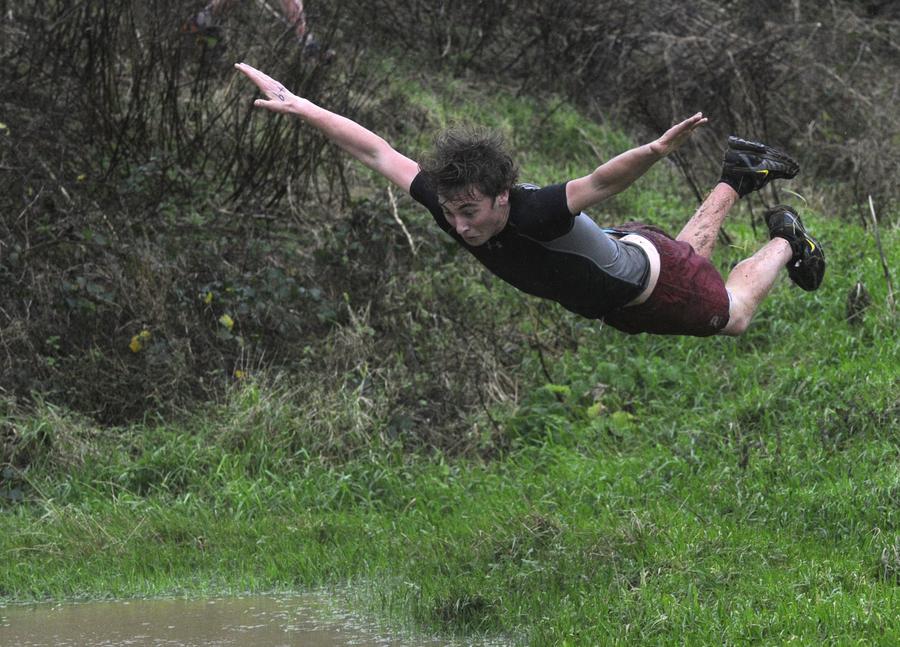 Brave competitors swamp in Christmas mud run