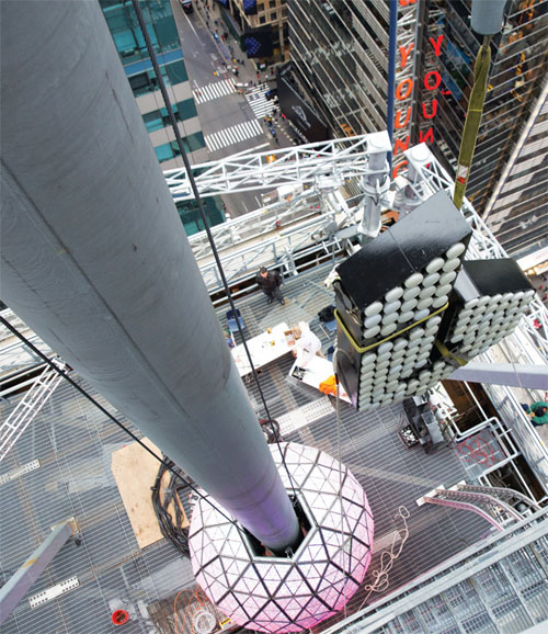 Crossroads of World at crossroadiest: Times Square on New Year's Eve