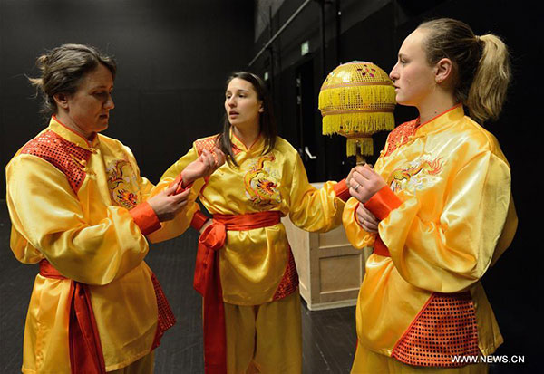 Croatian students perform Dragon dance for Chinese New Year