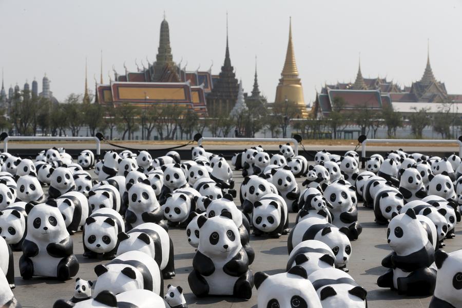 1,600 paper-made panda sculptures come to Bangkok