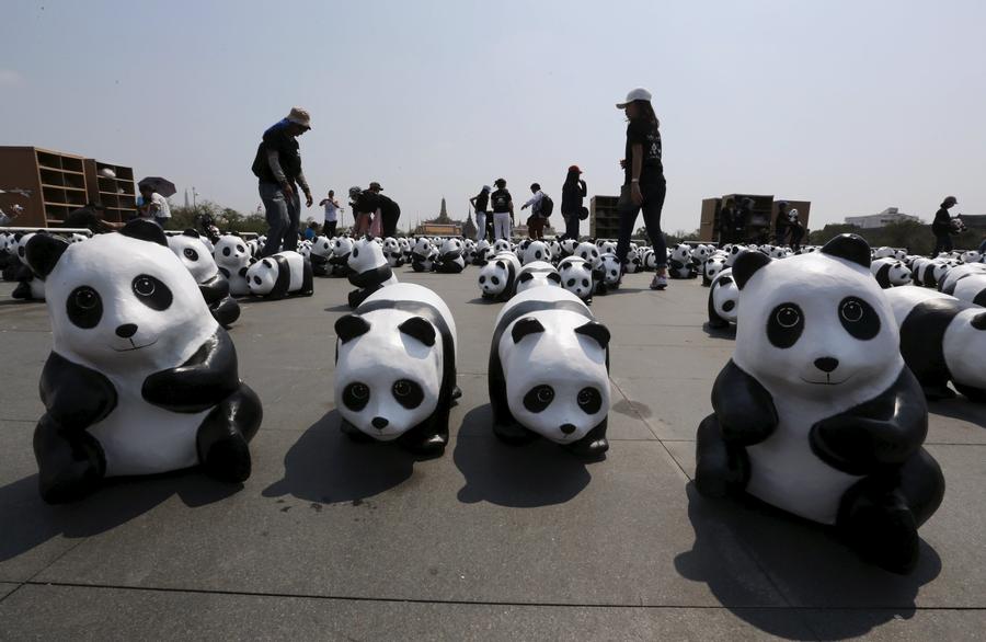 1,600 paper-made panda sculptures come to Bangkok