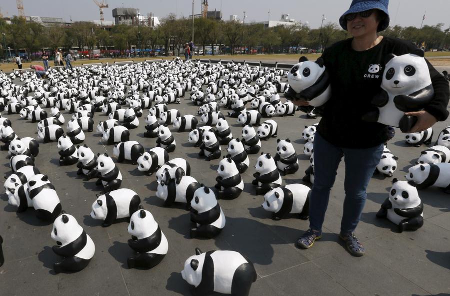 1,600 paper-made panda sculptures come to Bangkok