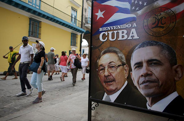 Obama arrives in Cuba for historic visit in thawing of ties