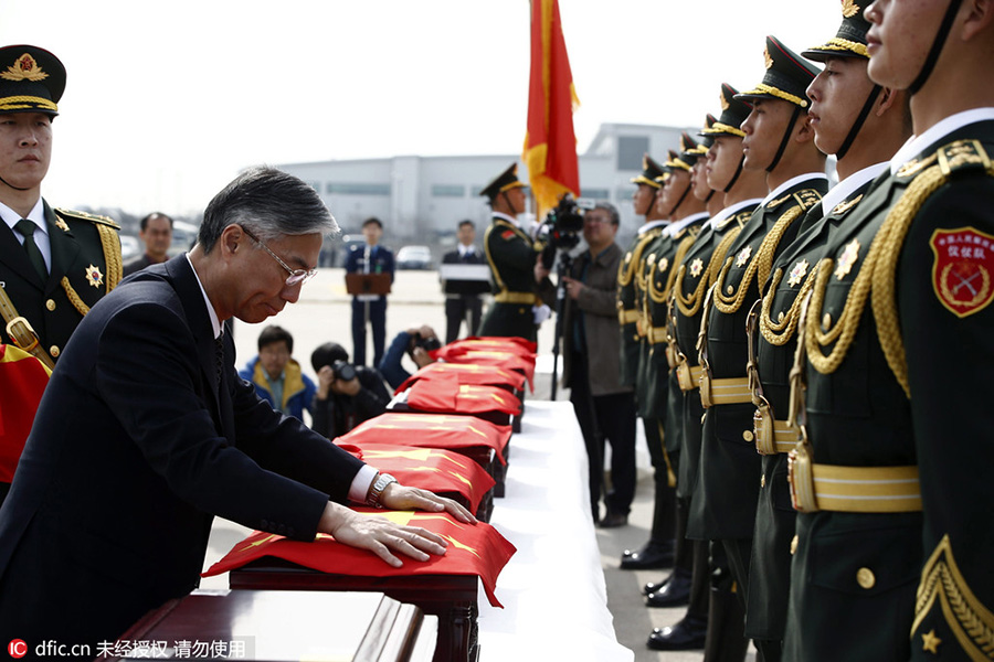 South Korea returns remains of Chinese soldiers lost in Korean War