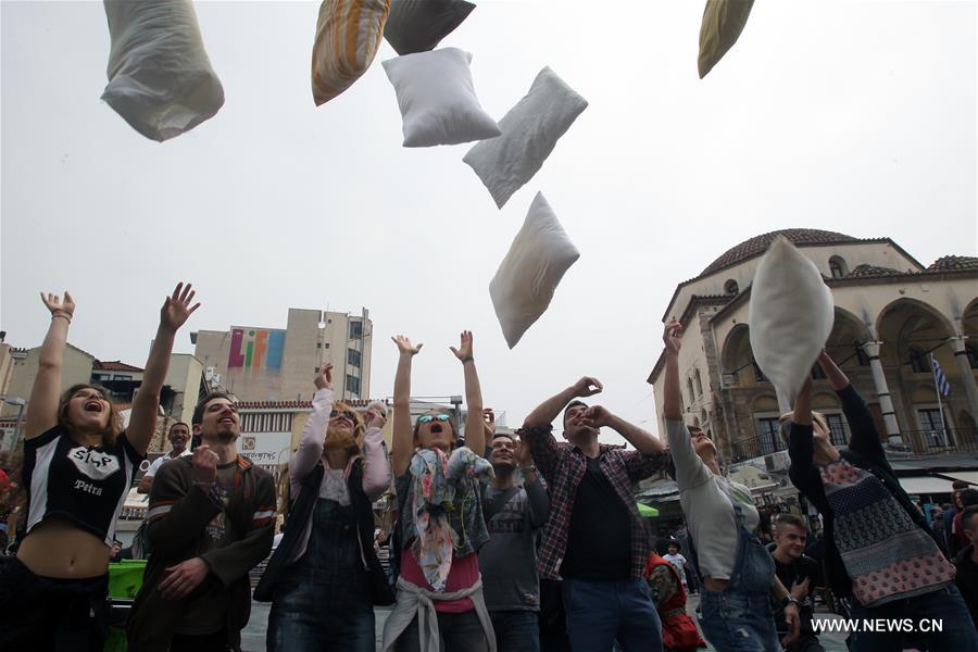 Pillow Fight Day celebrated worldwide