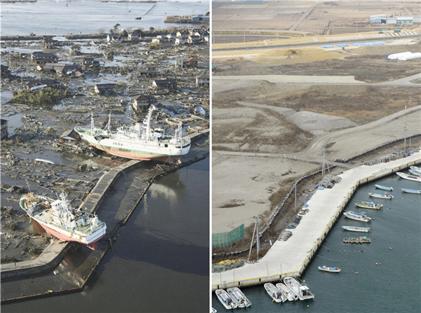 Japan quake, 5 years later: Before and after