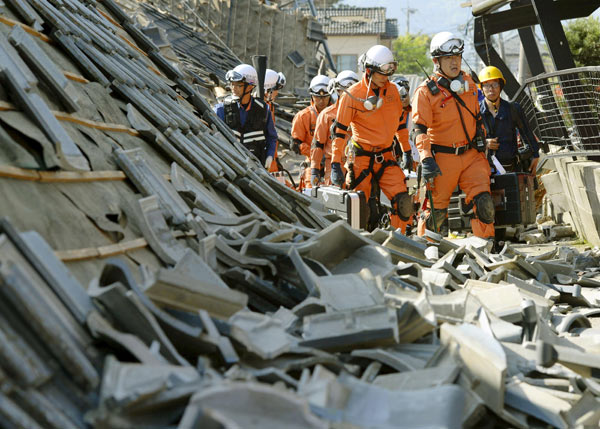 Japan's southwest rocked again by major quake, emergency services gear up for casualties