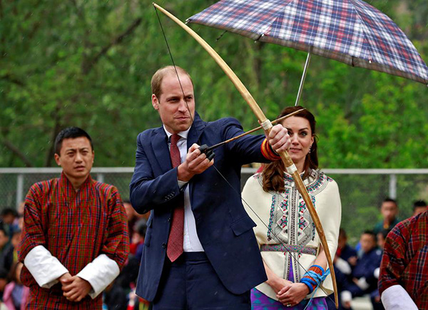 A royal encounter for Britain's William and Kate in Bhutan