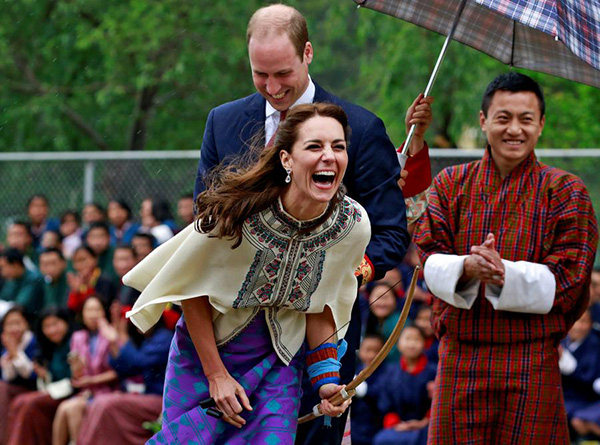 A royal encounter for Britain's William and Kate in Bhutan