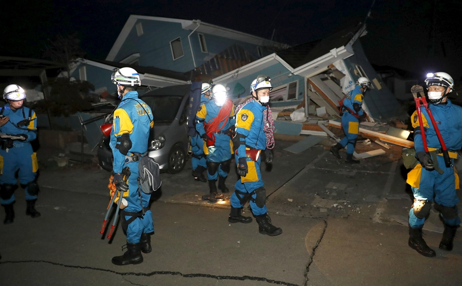 Rescue and search under way as Japan rocked again by strong quake