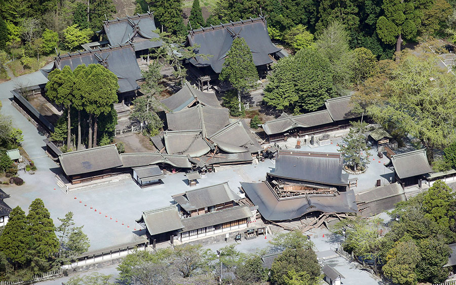 Aerial shots show Japan prefecture devastated by earthquake