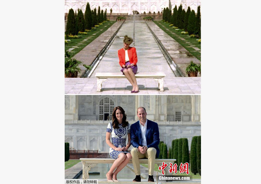 Royal couple visits the Taj Mahal
