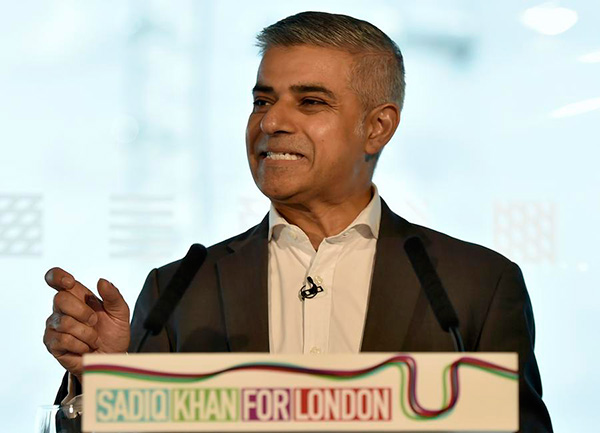 UK's Labor Party politician Sadiq Khan elected