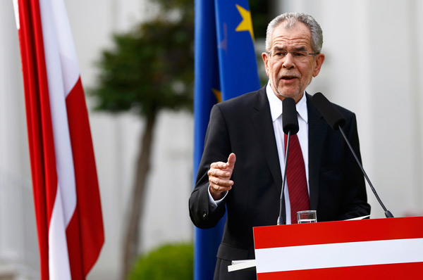Austrian president-elect acknowledges need for unity, cooperation