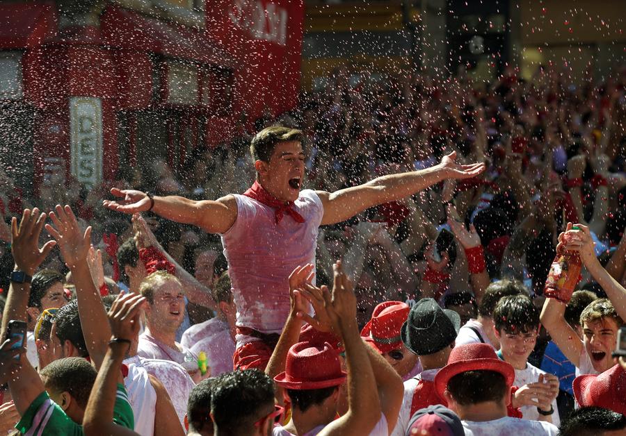 Revellers celebrate as San Fermin festival begins in Spain