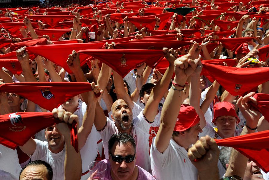 Revellers celebrate as San Fermin festival begins in Spain