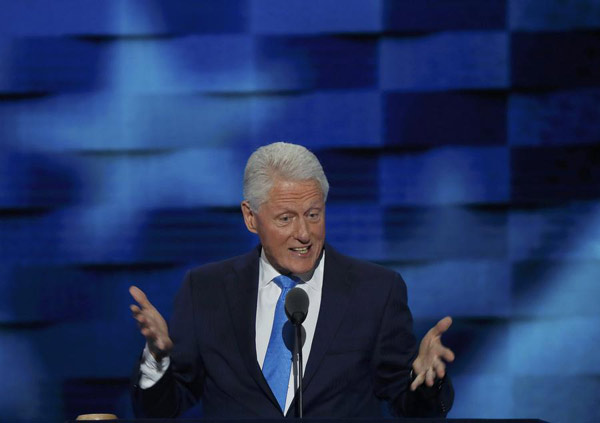 Bill Clinton portrays Hillary as 'change-maker' in speech to Democrats