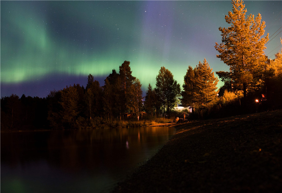 Northern Lights illuminate Sweden's skies