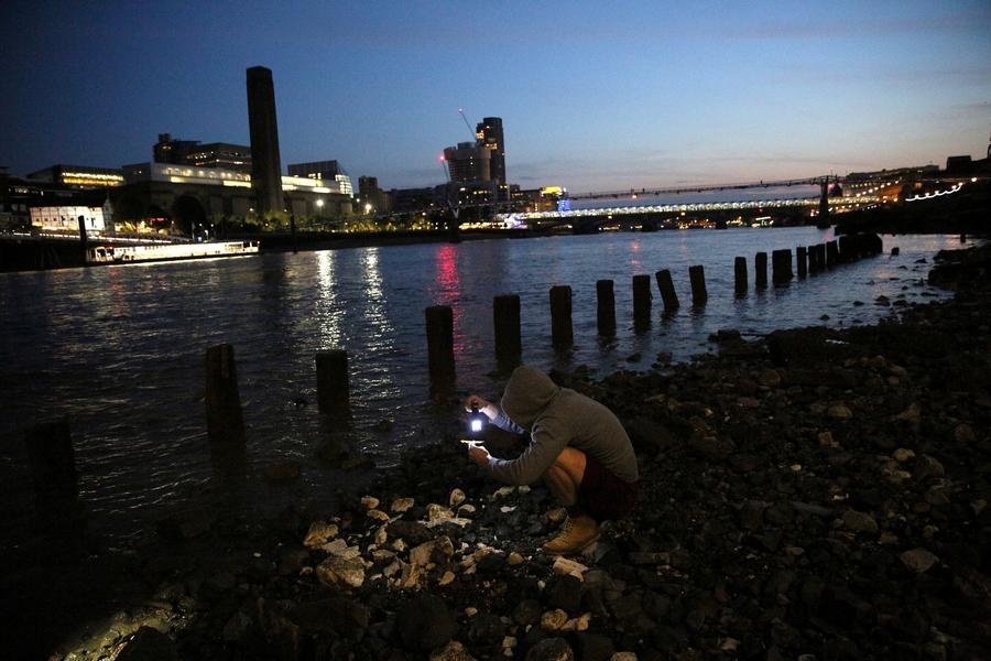 In photos: Searching for history along the Thames