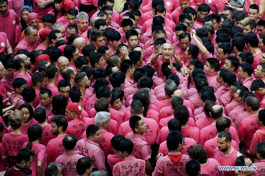 Chinese team attends 26th Tarragona Human Tower Competition in Spain