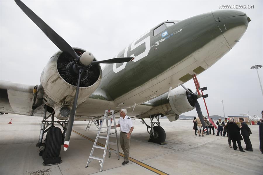 'Flying Tigers' transport plane arrives in Kunming