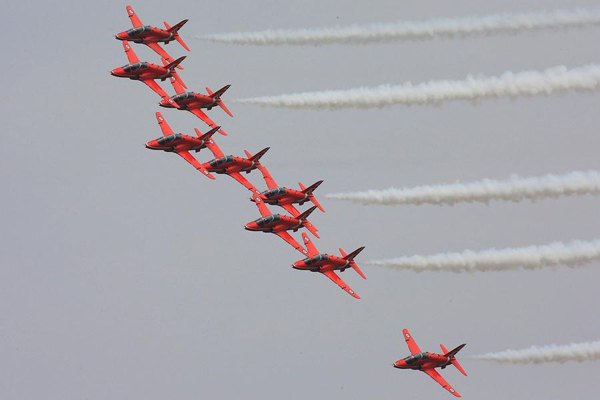 Red Arrows flying high for first China display