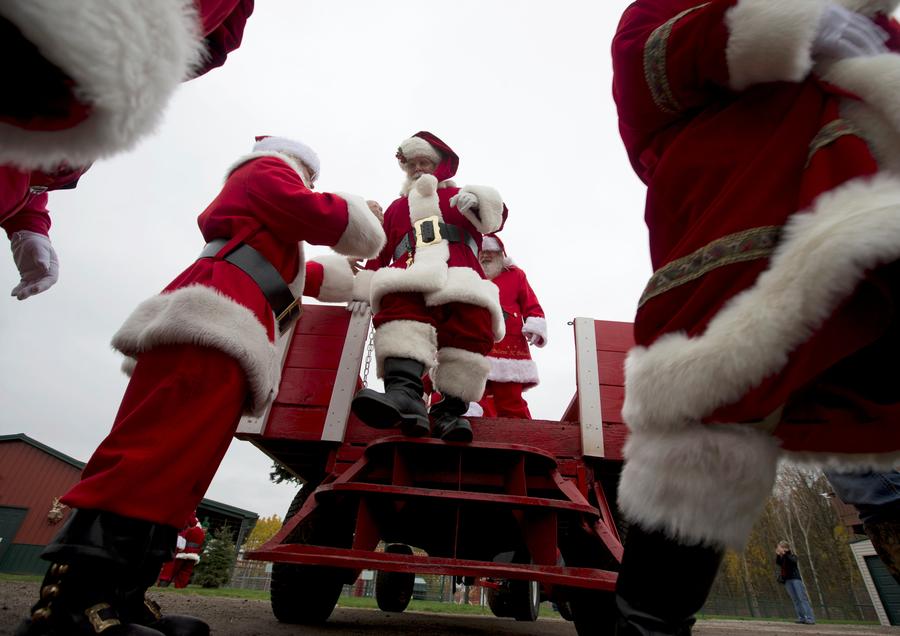 In photos: The art of becoming Santa