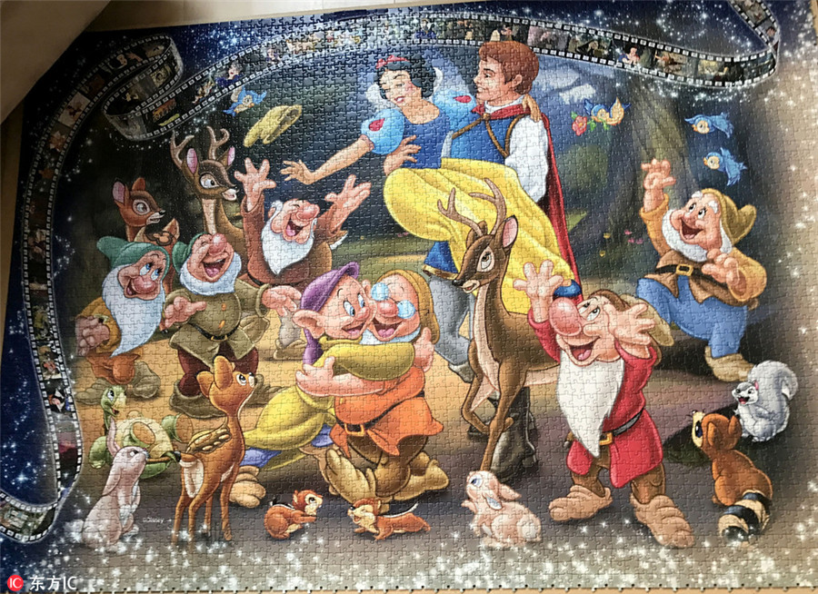 Disney fan completes 40,000-piece jigsaw in 460 hours