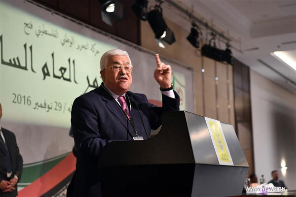 Fatah congress re-elects Abbas as party's chairman