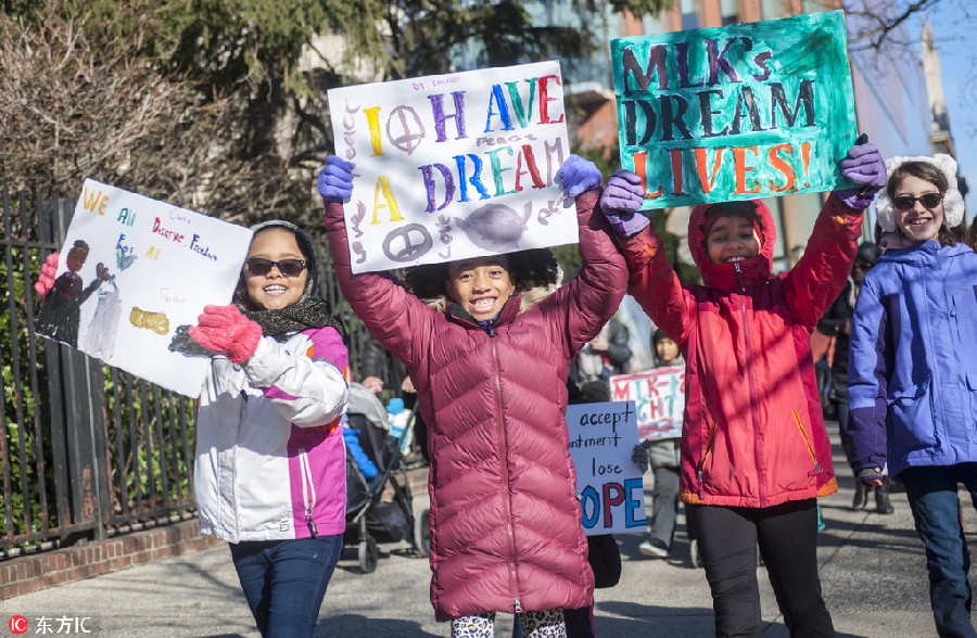 People march to commemorate Martin Luther King