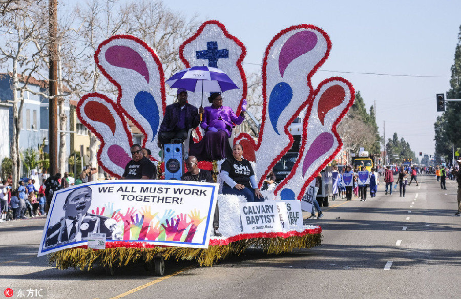 People march to commemorate Martin Luther King