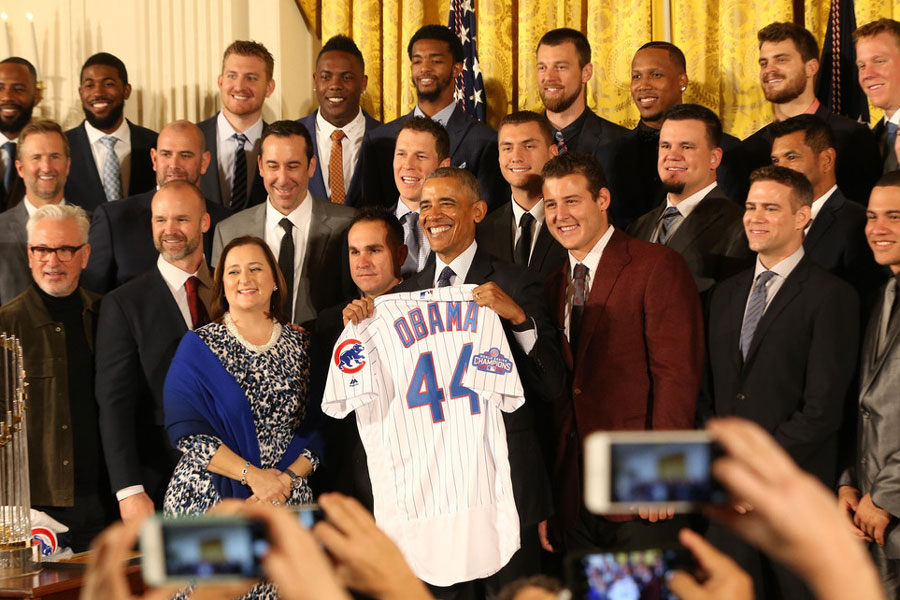 Obama celebrates World Series champion Chicago Cubs