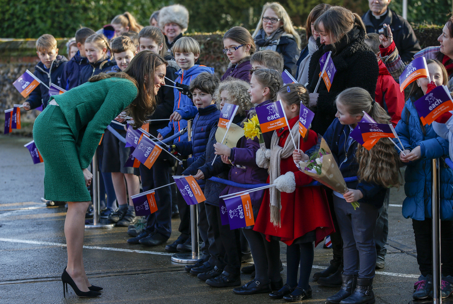 Duchess of Cambridge meets families at children's hospice