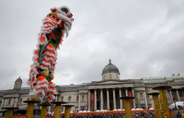 Chinese Lunar New Year celebrated on Trafalgar Square