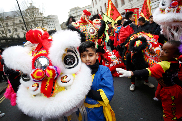 Chinese Lunar New Year celebrated on Trafalgar Square