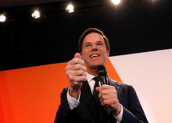 Dutch PM Rutte on course for big victory over far-right Wilders