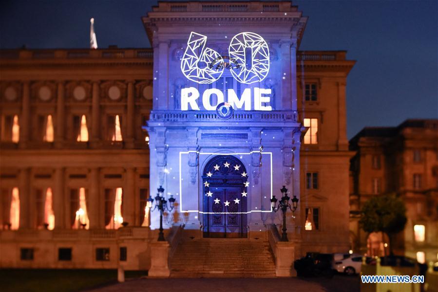 Celebration and protest mixed at 60th anniversary of Treaty of Rome