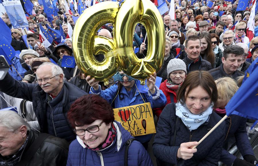 Celebration and protest mixed at 60th anniversary of Treaty of Rome