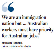 Australia scraps skilled migrant visa to protect jobs