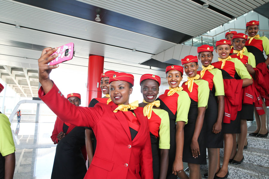 Train attendants prepare for trial operation of Nairobi-Mombasa railway