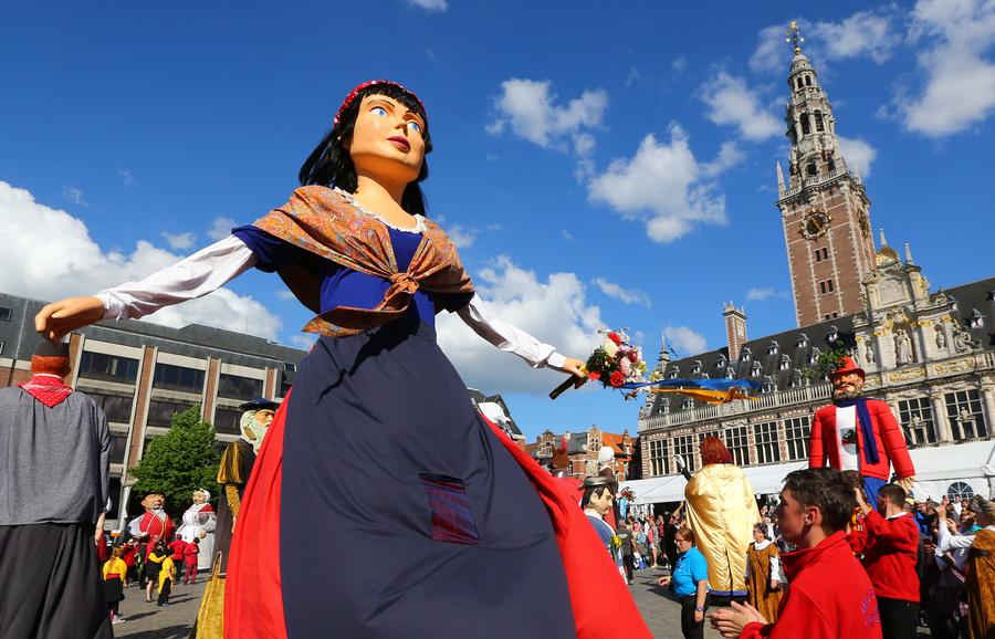 First Giants Parade held in Leuven, Belgium