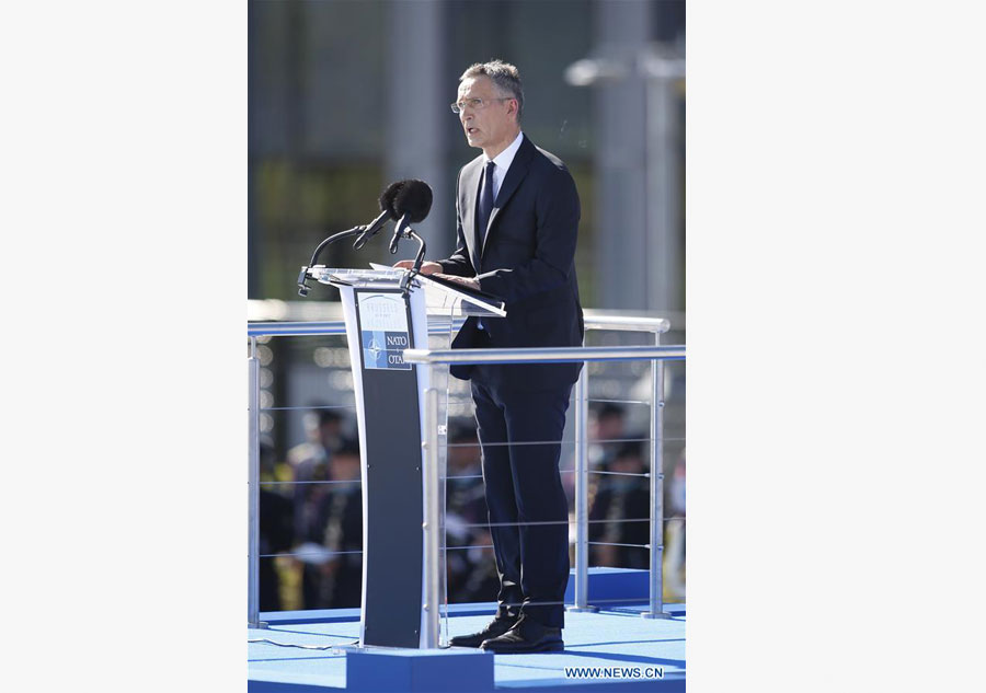 Handover ceremony of new NATO headquarters held during NATO Summit