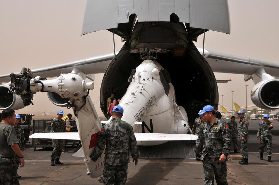 China's helicopter unit joins peacekeeping mission in Darfur