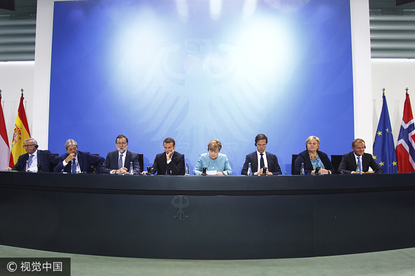 European leaders meet in Berlin, seek united front ahead of G20 Summit