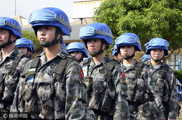 China sends first peacekeeping infantry battalion(5/13 
